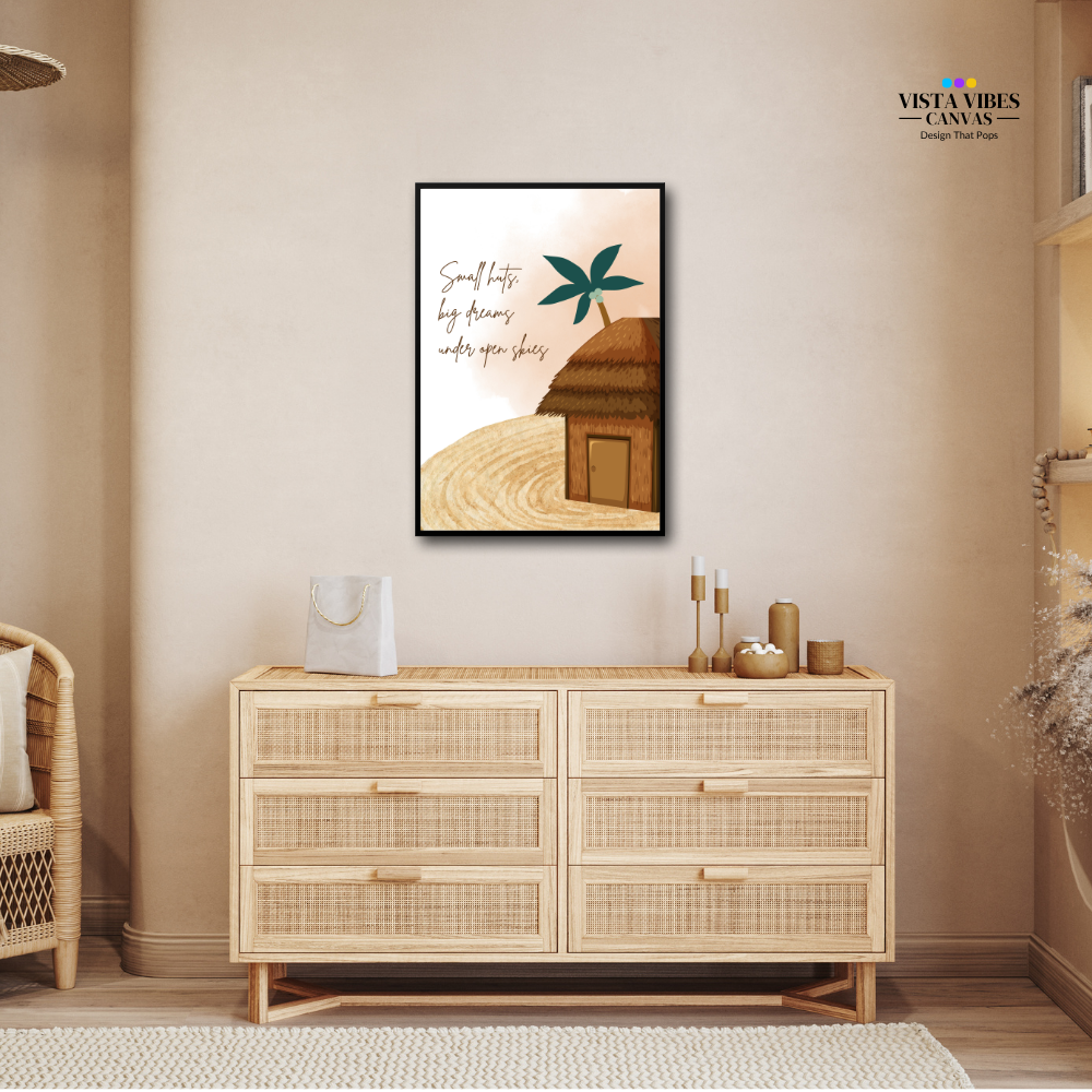Small Huts, Big Dreams – Nature Wall Art for Calm Corners